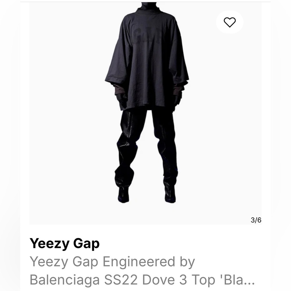 Yeezy Gap Engineered by Balenciaga SS22 Dove 3 Top. Size L
